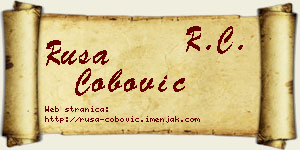Rusa Čobović vizit kartica